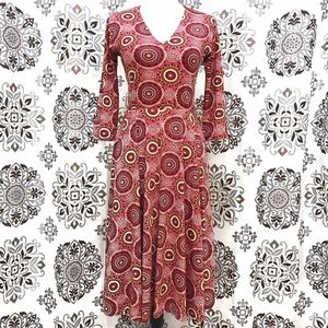 •AGNES & DORA•NWT Curie Dress Circle Mandala Print